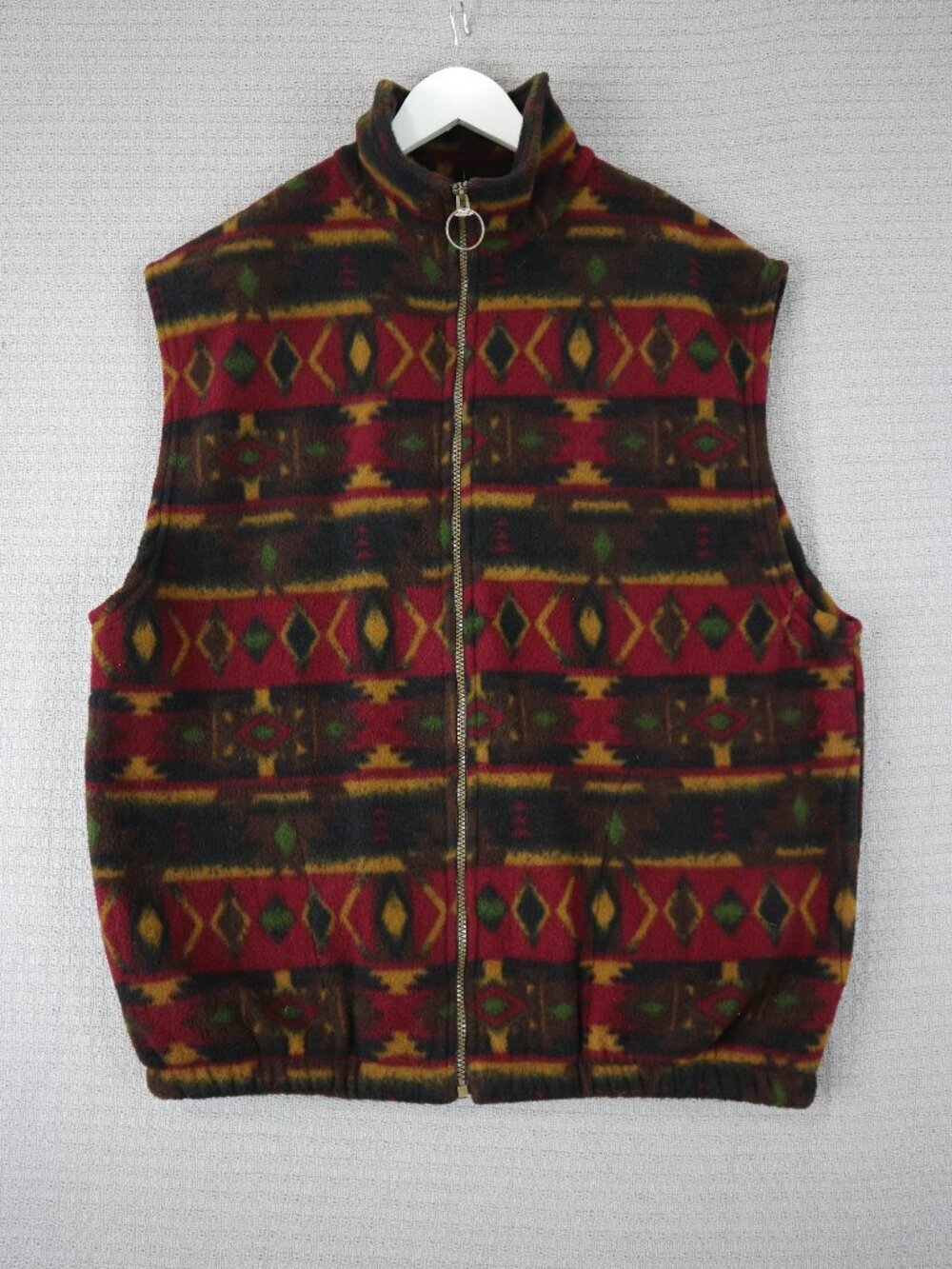 Vintage Cityscape Tribal Vest Southwestern Fleece Canada Large